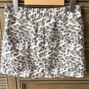 Aerie Gray and Cream Animal Print Mini Skirt